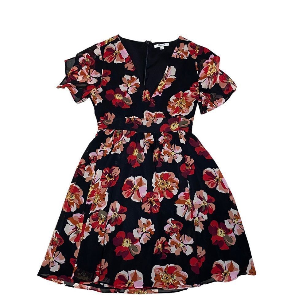 Madewell Tulip-Sleeve Mini Dress in French Rose 00